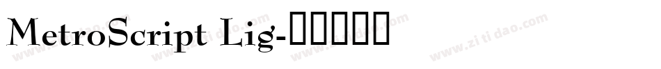 MetroScript Lig字体转换